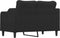 vidaXL - Tweezitsbank - 120 - cm - stof - zwart
