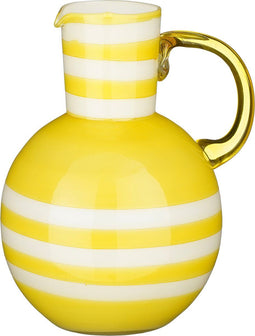 Mica Decorations Bazaar Vaas - Glas - H21 x Ø18 cm - Geel