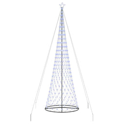 LED Kerstboom met 450 LED Blauw 138.5 x 138.5 x 399 cm Metaal