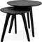 Alterego - GABY - Ronde nesttafels - Zwart - 50x50x45 cm
