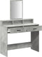 vidaXL - Kaptafel - met - Lade - - - Betonnen - Grijs, - 100x41x140 - cm