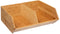 5Five Stapelbare opbergmand 2 vaks organizer - L35 x B31 x H12 cm - bamboe hout - lichtbruin
