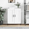 vidaXL - Dressoir - 69,5x34x90 - cm - bewerkt - hout - wit