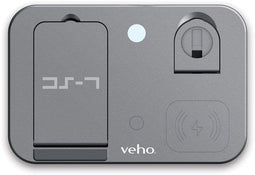 Veho DS-7 - Draadloos oplaadstation - 3-in-1 met LED nachtlampje