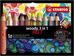 Kleurpotlood stabilo 880 woody 3 in 1 arty 10st | 5 stuks