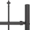 vidaXL - Tuinscherm - met - Spitse - Bovenkant - Grijs - 1,7x1 - m - Staal