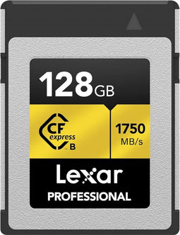 Lexar CFexpress PRO Type B Gold Series 128GB - Leessnelheid 1750MB/s - Schrijfsnelheid 1500MB/s