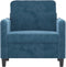 Fauteuil 60 cm fluweel blauw