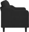 vidaXL - Tweezitsbank - 120 - cm - stof - zwart