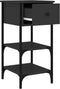 vidaXL - Nachtkastjes - 2 - st - 34x36x70 - cm - bewerkt - hout - zwart