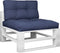 vidaXL - Palletkussenset - 70x40x12 - cm - stof - marineblauw