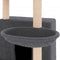 vidaXL - Kattenmeubel - met - sisal - krabpalen - 132 - cm - donkergrijs