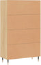 vidaXL - Hoge - kast - 69,5x31x115 - cm - bewerkt - hout - sonoma - eikenkleurig