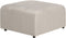 FALSTERBO - Modulaire tweezitsbank met ottomaan - Beige - Fluweel