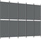 vidaXL - Kamerscherm - met - 5 - panelen - 300x200 - cm - stof - antracietkleurig