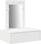 vidaXL - Wandkaptafel - met - LED-verlichting - - - Wit