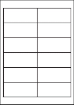 A4 etiketten 97 x 42,3 mm wit 100 vel