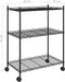 vidaXL Opbergrek met wielen 3-laags 60x35x81 cm 150 kg zwart