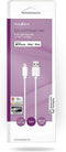 Nedis Lightning Kabel - USB 2.0 - Apple Lightning 8-Pins - USB-A Male - 480 Mbps - Vernikkeld - 1.00 m - Rond - PVC - Wit - Doos