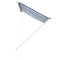 vidaXL - Luifel - uittrekbaar - 150x150 - cm - blauw - en - wit