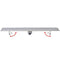 vidaXL - Douchegoot - rechthoekig - 1030x140 - mm - roestvrij - staal