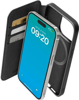 SBS iPhone 15 Pro - Wallet Mag bookcase - Ruimte voor 3 pasjes - Zwart