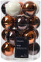 Kerstbal glas d6 cm espresso 20st