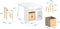 SoBuy KMB113-W - Kindertafelset - 2 Stoelen - Wit