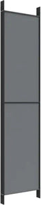 vidaXL - Kamerscherm - met - 5 - panelen - 250x220 - cm - stof - antracietkleurig