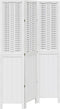 vidaXL - Kamerscherm - met - 3 - panelen - massief - paulowniahout - wit