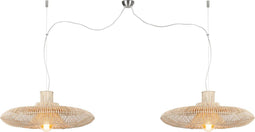 GOOD&MOJO Hanglamp Kalahari - Rotan - 160x70x25cm - 2L - Scandinavisch,Bohemian - Hanglampen Eetkamer, Slaapkamer, Woonkamer