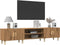 vidaXL - Tv-meubel - 180x31,5x40 - cm - bewerkt - hout - artisanaal - eikenkleurig