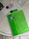 Oxford School Europeanbook - notitieboek - gekleurde rand - A4+ - ruit 5mm - 80 vel - 4 gaats - hardcover - groen
