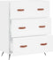 vidaXL - Ladekast - 69,5x34x90 - cm - bewerkt - hout - wit