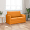 vidaXL - Vloersofa - Bed - 2-in-1 - Donkergeel - 124x71x78 - cm - Stof