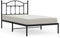 vidaXL - Bedframe - met - hoofdbord - metaal - zwart - 100x190 - cm