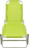 vidaXL - Ligbed - aluminium - en - textileen - groen
