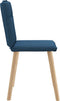 vidaXL - Eetkamerstoelen - 2 - st - stof - blauw