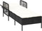 vidaXL - Ligbed - met - Kussen - - - Zwart - Poly - Rattan