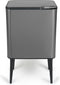 Umuzi Cleaning Push bin - Prullenbak 36L - Dubbele compartimenten - Metaal Grijs