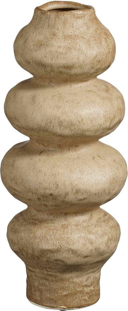 Mica Decorations Vaas Spiro - 15.5x15.5x37.5 cm - Keramiek - Bruin