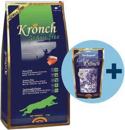 5 kg + 175 gr Kronch adult graanvrij met gratis kronch 100% zalmsnacks hondenvoer