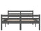 vidaXL - Bedframe - massief - hout - grijs - 150x200 - cm
