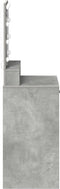 vidaXL - Kaptafel - met - LED-verlichting - - - Betonnen - Grijs, - 50 - x - 41 - x - 135 - cm