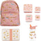 A Little Lovely Company Back to school set - Rugzak/Drinkfles/4 Snackdozen/Lunchbox - Vlinders