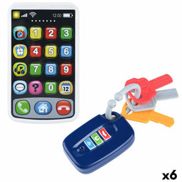 PlayGo Speelgoedtelefoon - 7 X 11 X 2 CM - Multicolour (6 stuks)