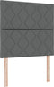 vidaXL - Hoofdbord - met - Diamant - Blokken - Ontwerp - - - Donkergrijs - - - 100 - cm - - - Stof