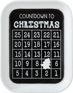 J-Line adventskalender Kerst - metaal - zwart