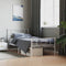 vidaXL - Bedframe - met - hoofd- - en - voeteneinde - metaal - wit - 80x200 - cm