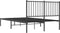 vidaXL - Bedframe - met - hoofdbord - metaal - zwart - 120x190 - cm